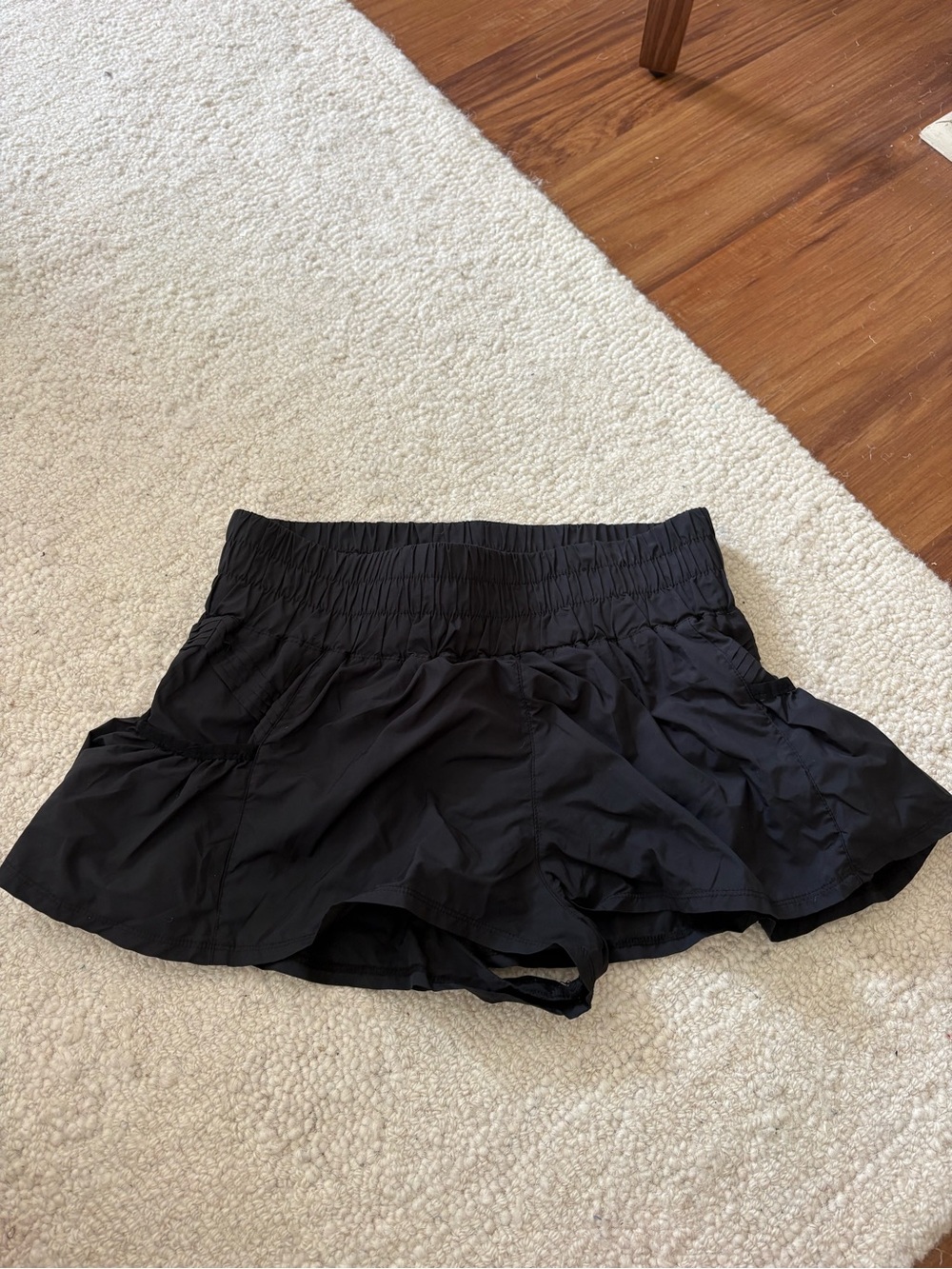 Free people Black Athletic Shorts running